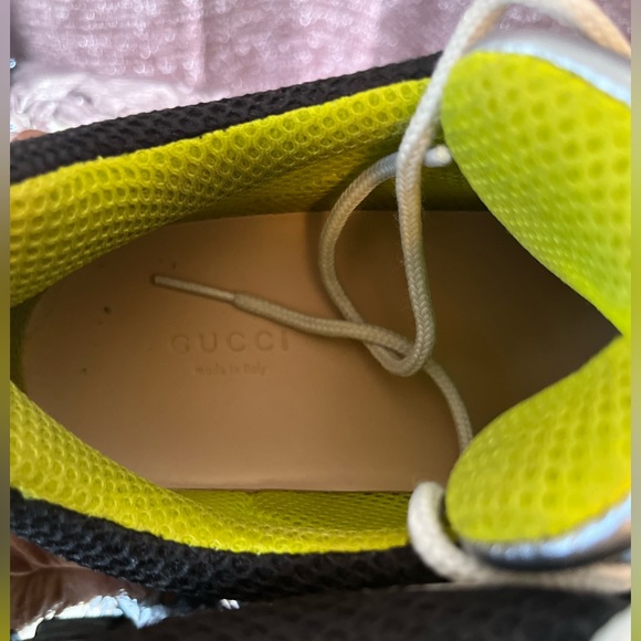Pre loved Gucci Silver FlashtrekTrainers Size 38 US Size 8 - Picture 6 of 9